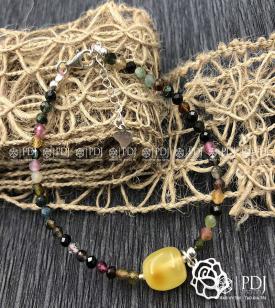 Vòng Tourmaline kết hợp Hổ Phách