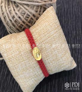Vòng Tay Chỉ Đỏ Charm Đĩnh Vàng 24K M02 Vòng Tay Chỉ Đỏ Charm Đĩnh Vàng 24K M02