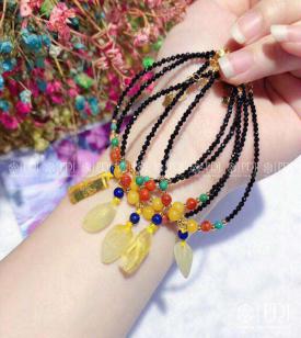 Vòng Thạch Anh Kết Hợp Hổ Phách