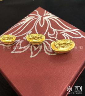 Charm Đĩnh Vàng Cõng Tỳ Hưu size nhỡ 24K