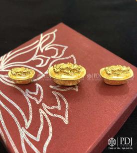 Charm Đĩnh Vàng Cõng Tỳ Hưu size đại 24K