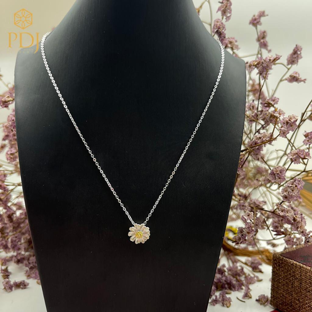 Dây Chuyền Cúc Họa Mi Bạc