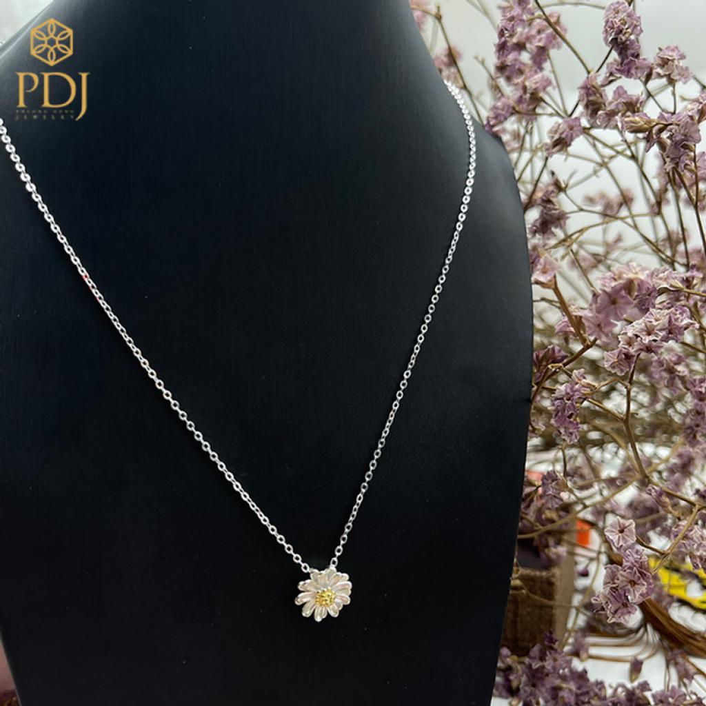 Dây Chuyền Cúc Họa Mi Bạc