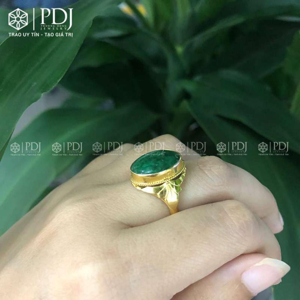 Nhẫn Cẩm Thạch 15K