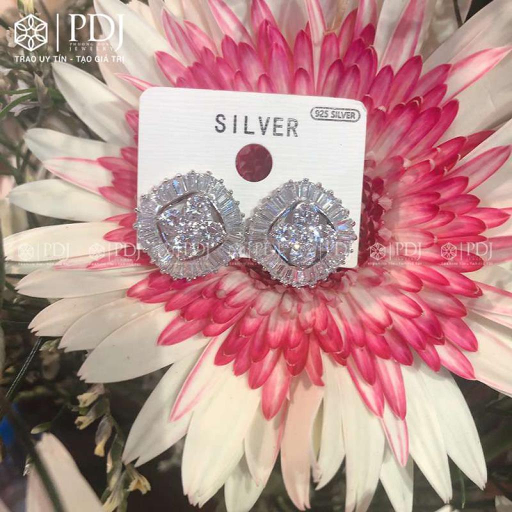 Bông Tai Đá Topaz Bạc 925