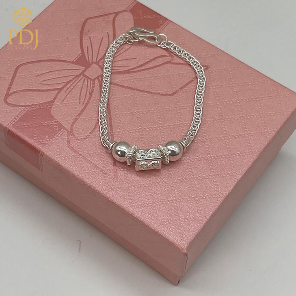 Lắc Dây Đốt Trúc Trẻ Em Bạc