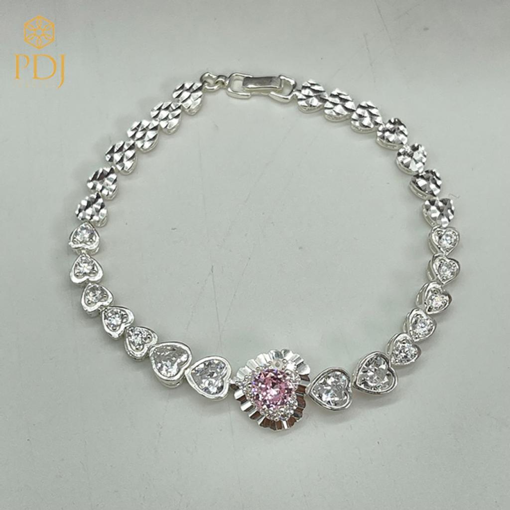 Lắc Tim Đá Trắng Bạc