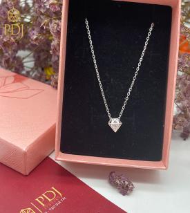 Dây Chuyền Mặt Viên Kim Cương Bạc Dây Chuyền Mặt Viên Kim Cương Bạc