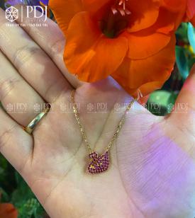 Dây Chuyền Thiên Nga Đá 10K Dây Chuyền Thiên Nga Đá 10K