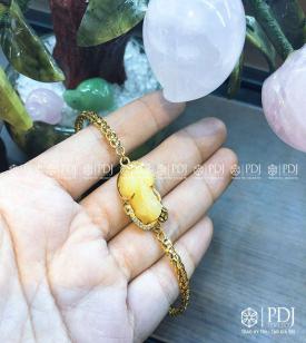 Lắc Tỳ Hưu Ngọc Hoàng Long Kim Tiền 10K Lắc Tỳ Hưu Ngọc Hoàng Long Kim Tiền 10K