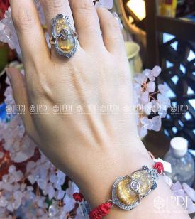 Lắc Tỳ Hưu Tóc Vàng Vip Vàng 14K Lắc Tỳ Hưu Tóc Vàng Vip Vàng 14K