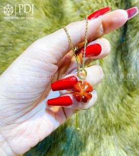 Mặt Dây Cỏ 4 Lá Ngọc Cẩm Thạch Huyết Mặt Dây Cỏ 4 Lá Ngọc Cẩm Thạch Huyết