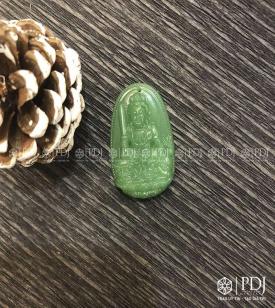 Mặt Văn Thù Bồ Tát Đá Thạch Anh Xanh