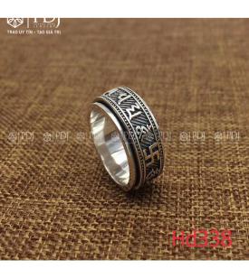 Nhẫn Chú Bình An Bạc Thái M338 Nhẫn Chú Bình An Bạc Thái M338