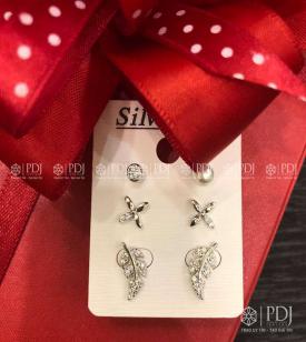 Bông Tai Chiếc Lá Bạc 925