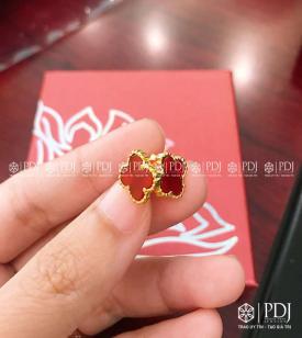 Bông Tai Cỏ Bốn Lá 10K