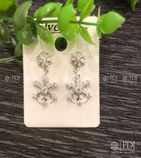 Bông Tai Hình Bông Tuyết Bạc 925 Bông Tai Hình Bông Tuyết Bạc 925