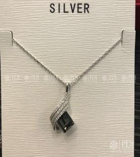 Dây Chuyền Đá Topaz Đen Bạc 925 Dây Chuyền Đá Topaz Đen Bạc 925