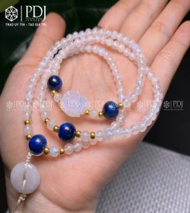 Chuỗi Vòng Đá Mix Hoa Sen Moonstone