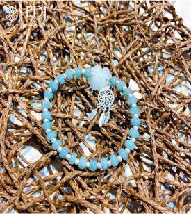 Vòng Aquamarine Mix Charm Dreamcatcher Bạc Vòng Aquamarine Mix Charm Dreamcatcher Bạc