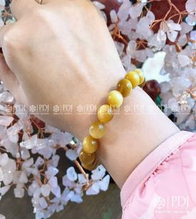 Vòng Đá Mắt Hổ Vàng Loại A 10 Ly