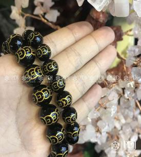 Vòng Mã Não Đen Kim Tiền 10 Ly