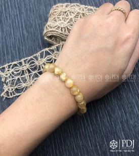 Vòng Thạch Anh Tóc Vàng 6 ly