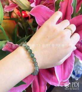 Vòng Thạch Anh Tóc Xanh 8 ly