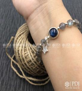 Vòng Đá Thạch Anh Xà Cừ Charm Bạc Sao Vòng Đá Thạch Anh Xà Cừ Charm Bạc Sao