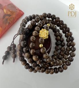 Chuỗi vòng tay trầm hương mix sen bạc si Chuỗi vòng tay trầm hương mix sen bạc si