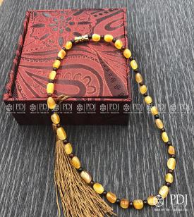 Vòng Hổ Phách Hạt Dẹt