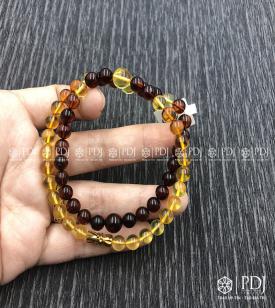 Vòng Hổ Phách Hạt Tròn