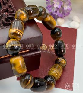 Vòng Đá Mắt Hổ Vàng Nâu Lu Thống
