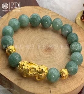 Vòng Đá Thạch Anh Xanh Ngọc 10 Ly Charm Tỳ Hưu Bạc Si Vòng Đá Thạch Anh Xanh Ngọc 10 Ly Charm Tỳ Hưu Bạc Si